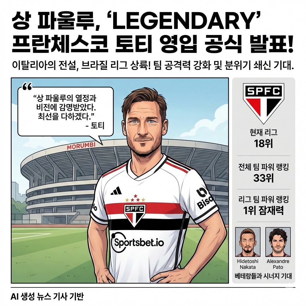 상 파울루, [로마 왕자] 토티 전격 영입!
